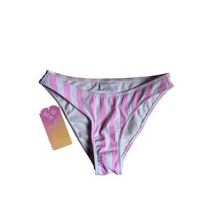 Stoney Clover Lane x Target Striped High-Leg Scoop Waist Bikini Bottom - XS